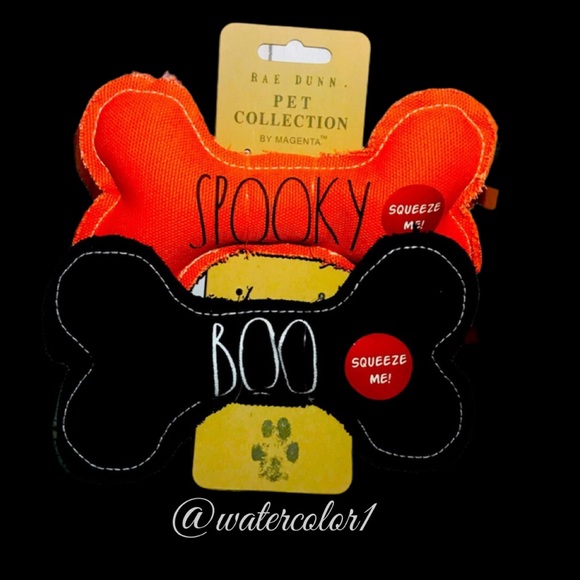 🎉 HP 🆕 Rae Dunn Halloween Spooky & Boo Dog Toys - Picture 10 of 10